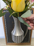 Small arrangement in vintage pewter