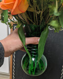 Thanksgiving arrangement green vase