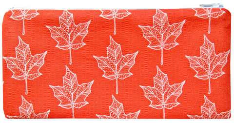 maple leaf zippered pouch