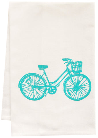 Second best organic blue bike tea towel