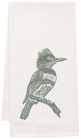 Second best kingfisher tea towel