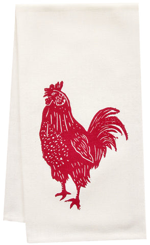 Second best organic rooster tea towel