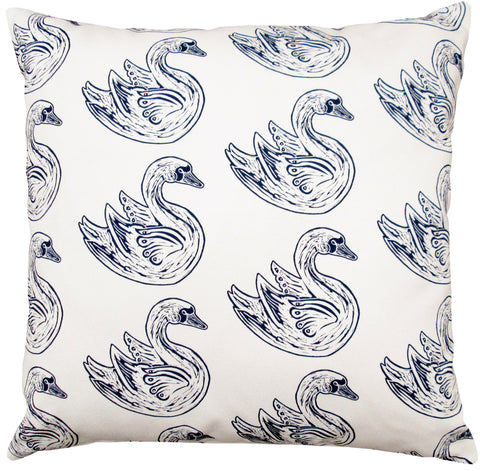 16x16 swan throw pillow