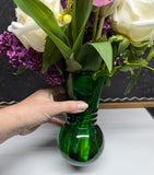 Small arrangement green vase