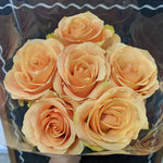 6 Stem peachy Rose Bouquet