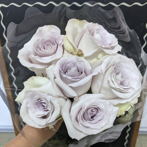 6 Stem lavender garden rose bouquet