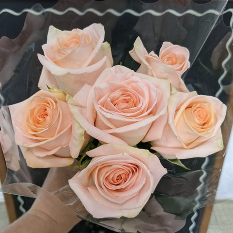 Peachy Tiffany Rose Bouquet