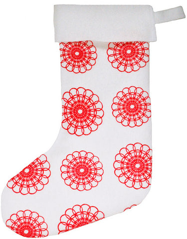 doily recycled felt stocking