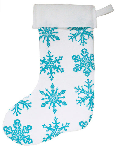 snowflake recycled felt stocking