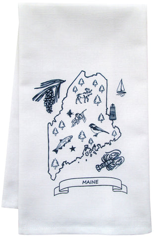 organic Maine tea towel