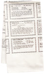 organic entree recipe tea towel