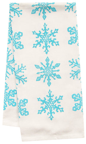 organic all over snowflake tea towel