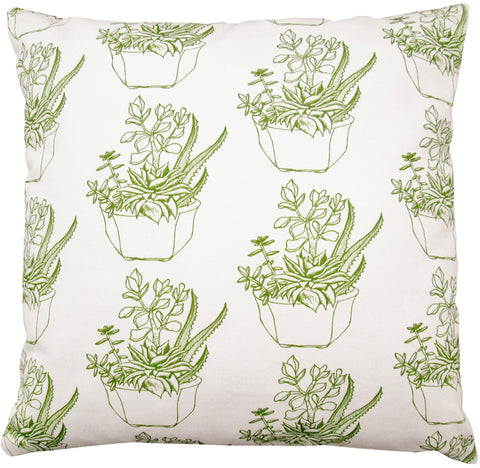 16x16 plant throw pillow